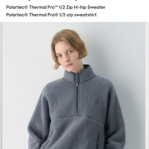 Aritzia Vintage Navy Polartec Thermal Pro Sweater